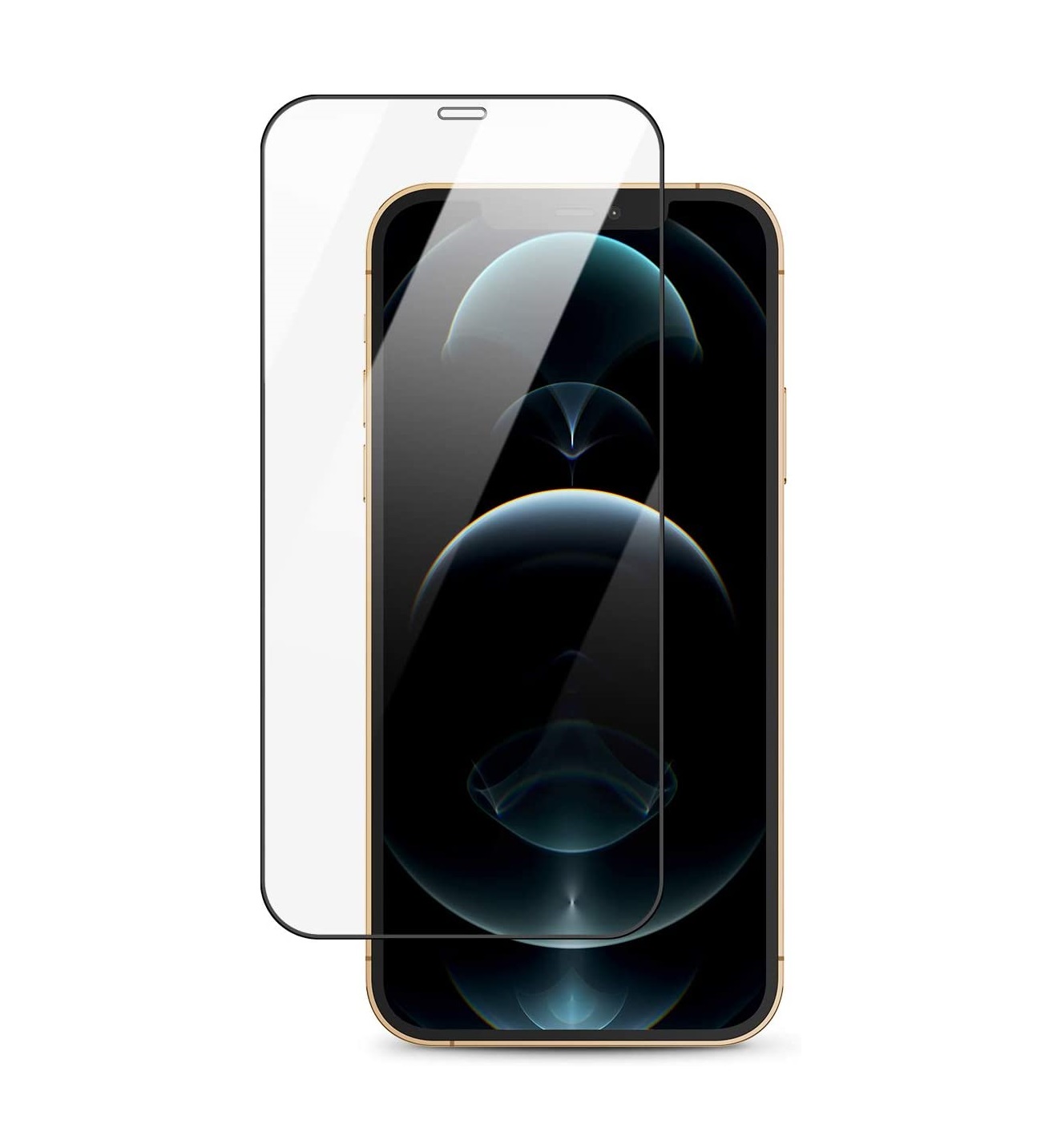 Protectores para celular  para Apple  iPhone 12 / 12 Pro Templado pantalla full cover Negro